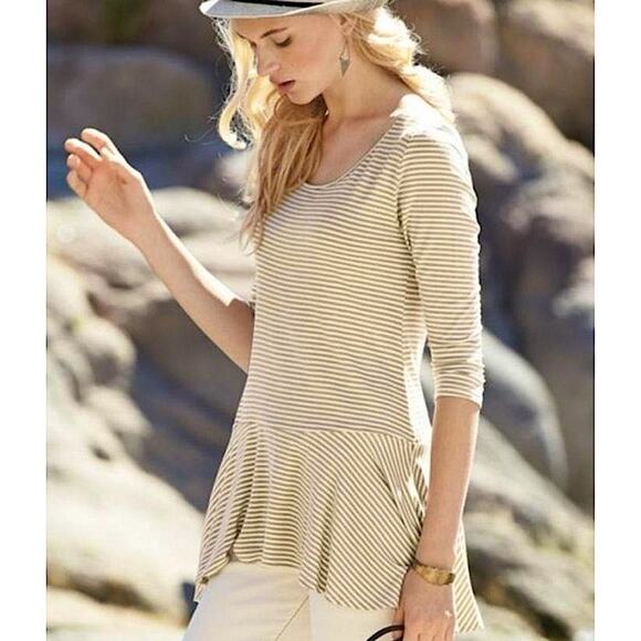 Peruvian Connection Windswept Striped Tunic Top - Picture 1 of 8
